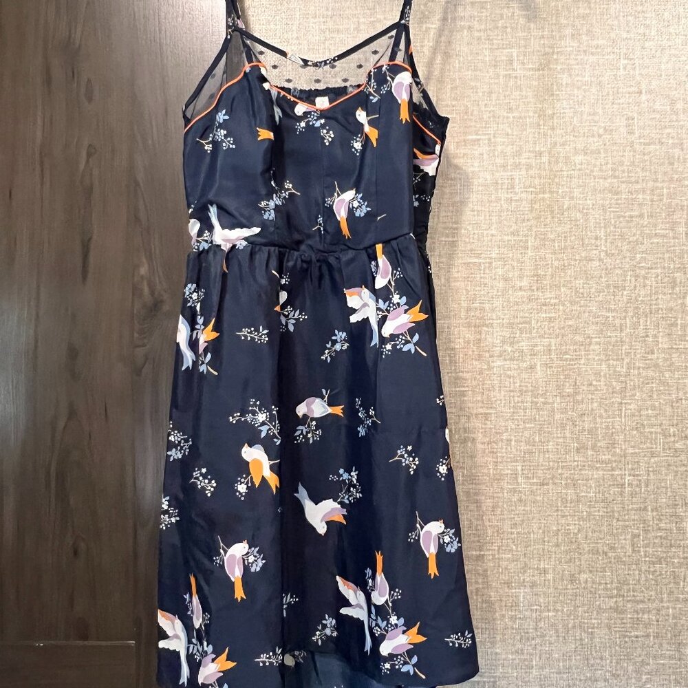 Xhilaration - Floral /Birds - High Low Dress - XS